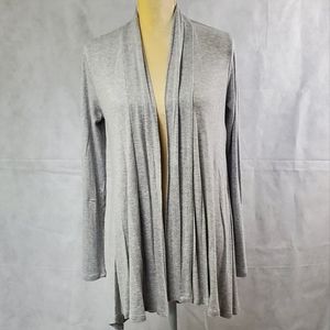 Magaschoni Gray Open Front Modal Blend Waterfall Cardigan Womens XS NWT